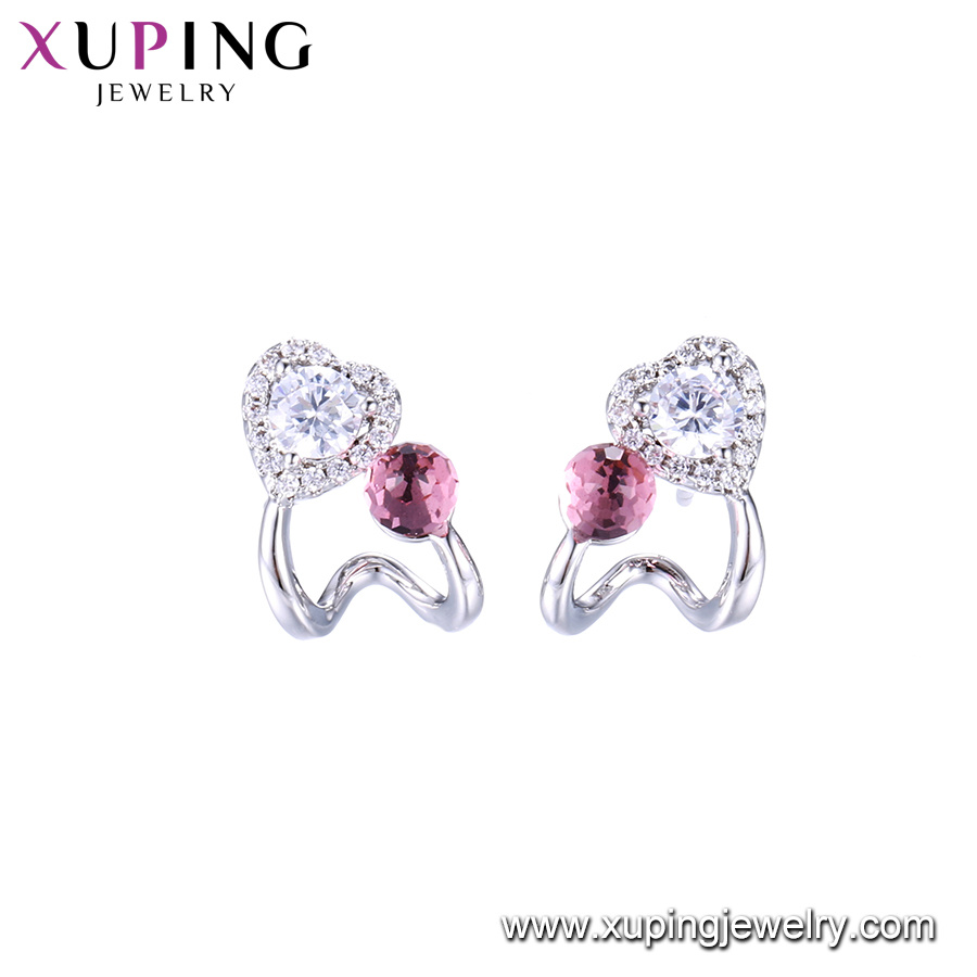 Xuping Wholesale Fashionable Jewelry, Crystals From Swarovski Women Earring Findings