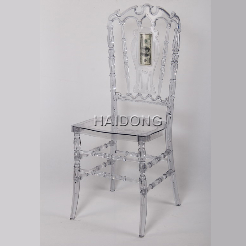 China Durable Clear Crystal Acrylic Resin Royal Chair