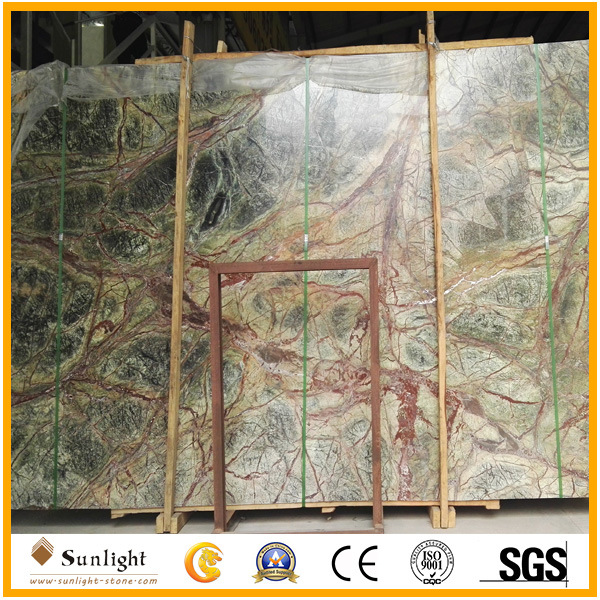 Polished Tropical Rainforest Green Marble for Floor Wall Tiles, Countertops