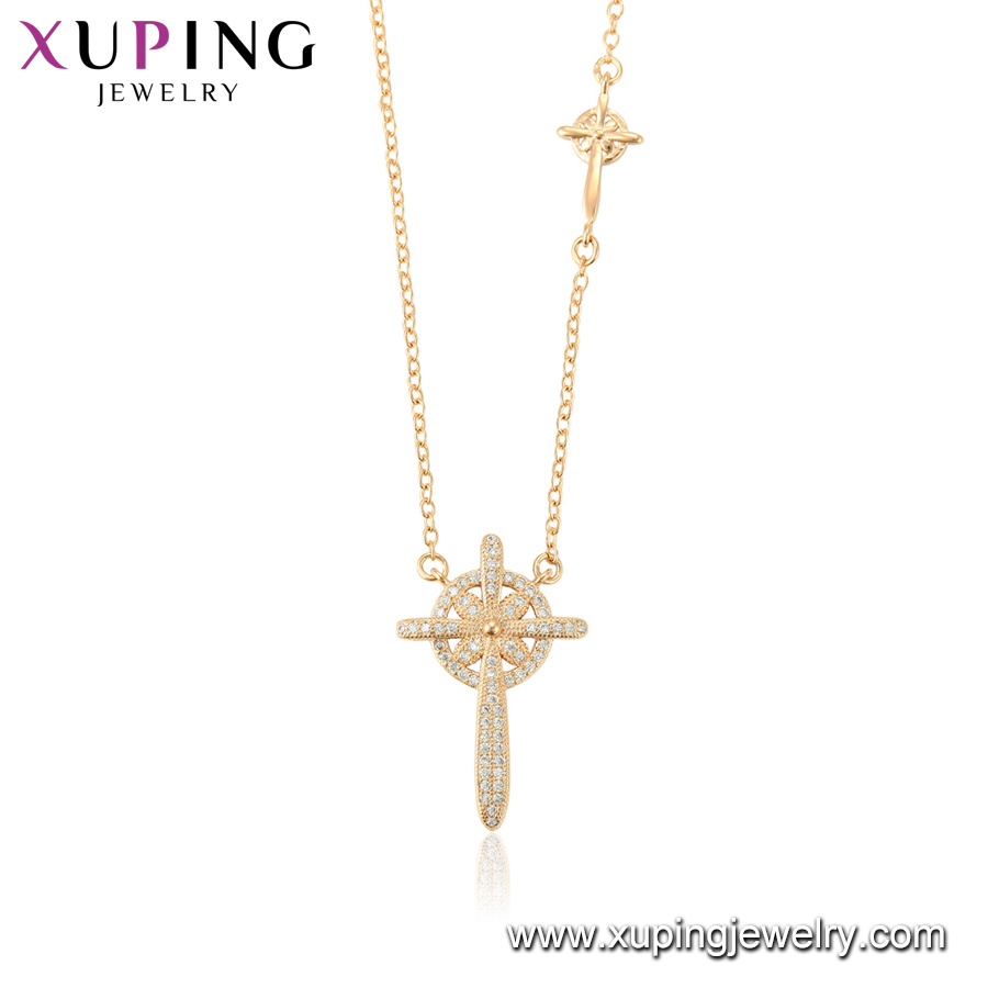 44522 Xuping Fashionable 18K Gold Plated Wholesale Necklace for Wedding Women Jewelry