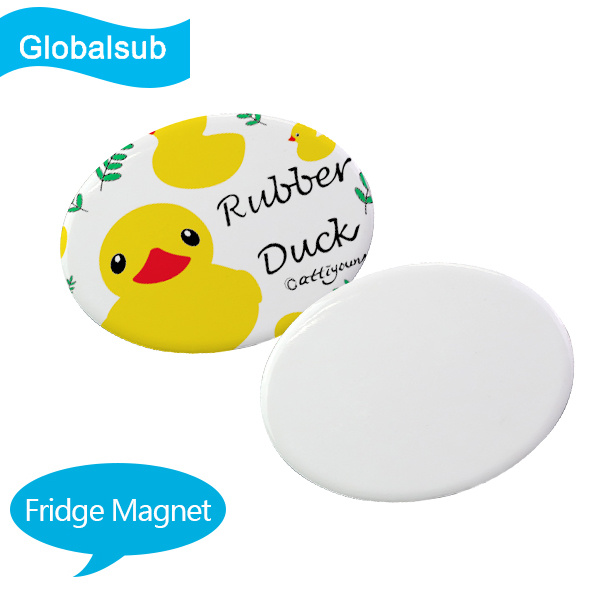Sublimation Oval Rubber Fridge Magnet with Blanks (9cm*6.5cm)