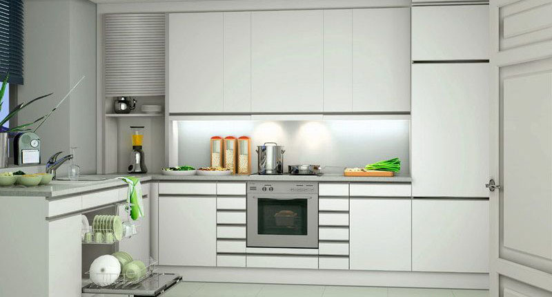 Kitchen Furnitures With UV High Glossy Color Painting