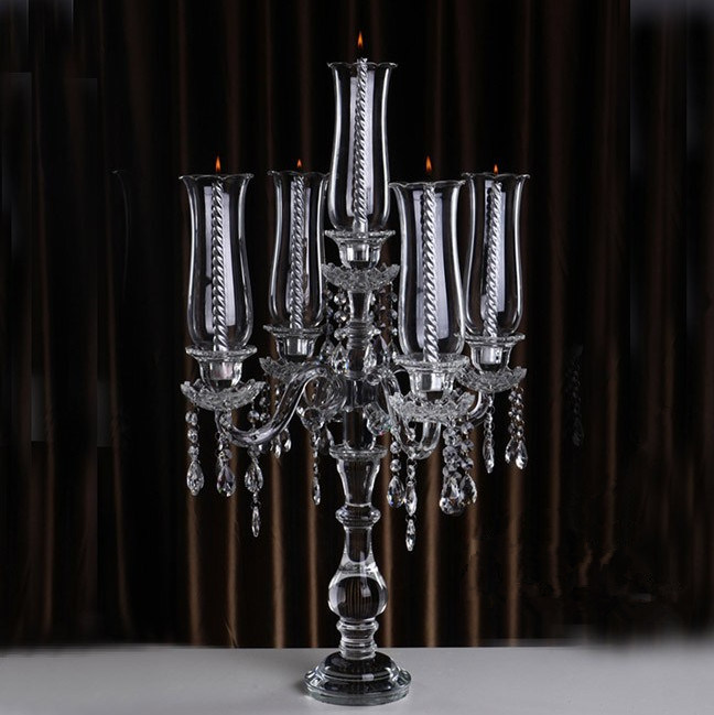 Table Centerpiece Acrylic Crystal Wedding Candelabra Candle Holder Wedding Supply