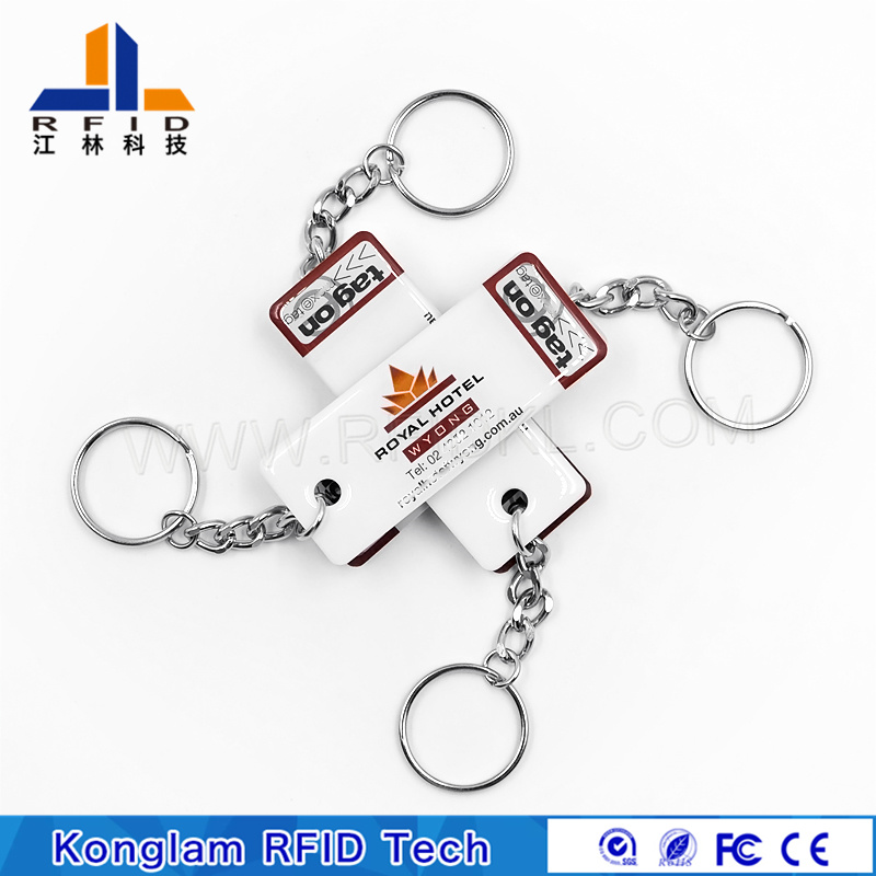 Customized PVC Bottom Dijiao Keychain NFC Card