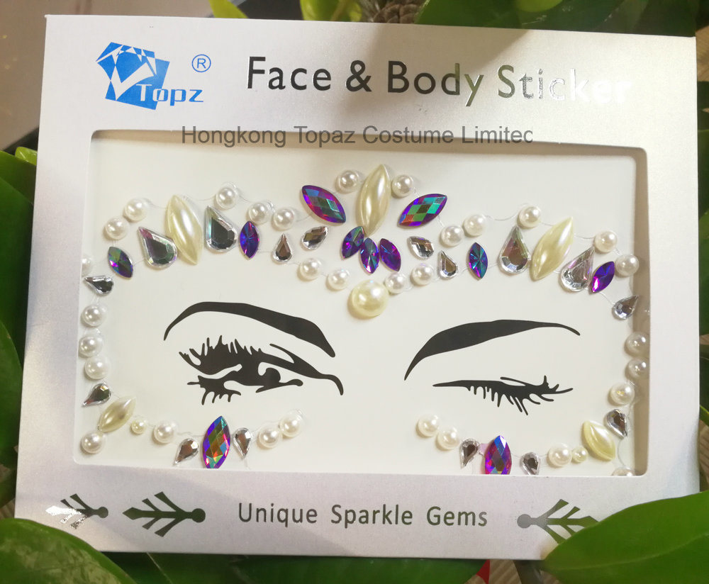 Mermaid Face Gems Glitter Rhinestone Rave Festival Face Jewels Bindi Crystals Face Stickers (J33)