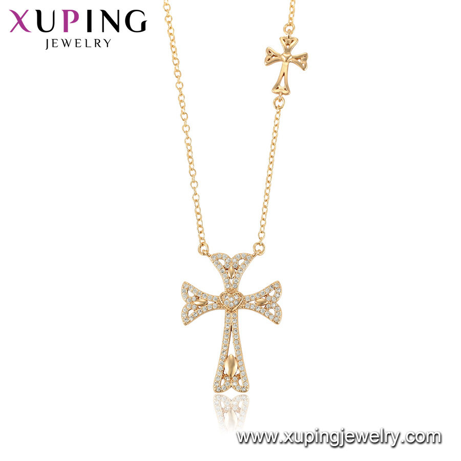 44560 -Xuping Jewelry Fashion Top Quality 18K Gold Plated Chains Necklace Without Stone Imitation Jewelry