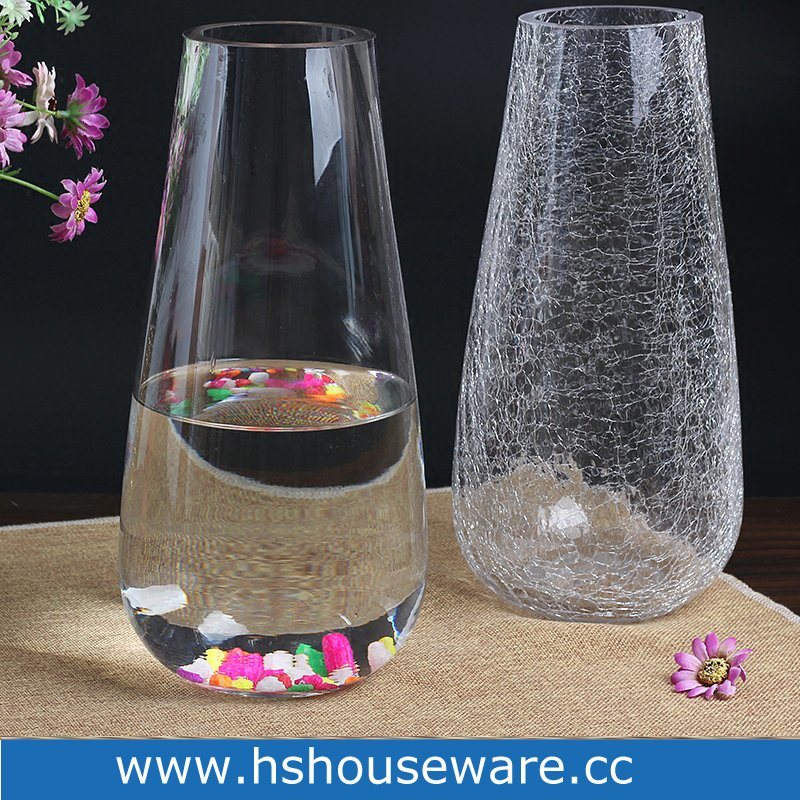 Blown Transparent Glass Vase