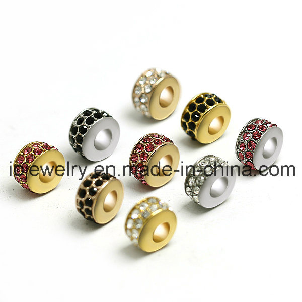 Crystal Pave Jewelry Silver 18K Gold Rose Gold Plated Color Beads
