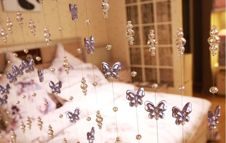 Room Decoration of Glass Butterfly Curtain