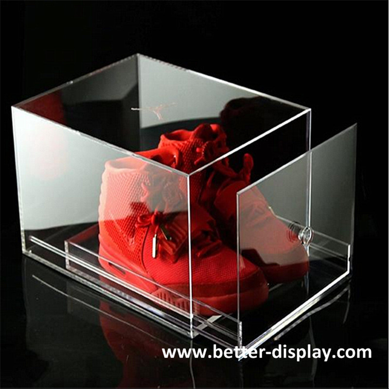 Luxury Clear Acrylic Drop Front Shoe Box G4004