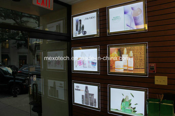 Wall Mounted Crystal  Advertising  Lightbox in Retail Store