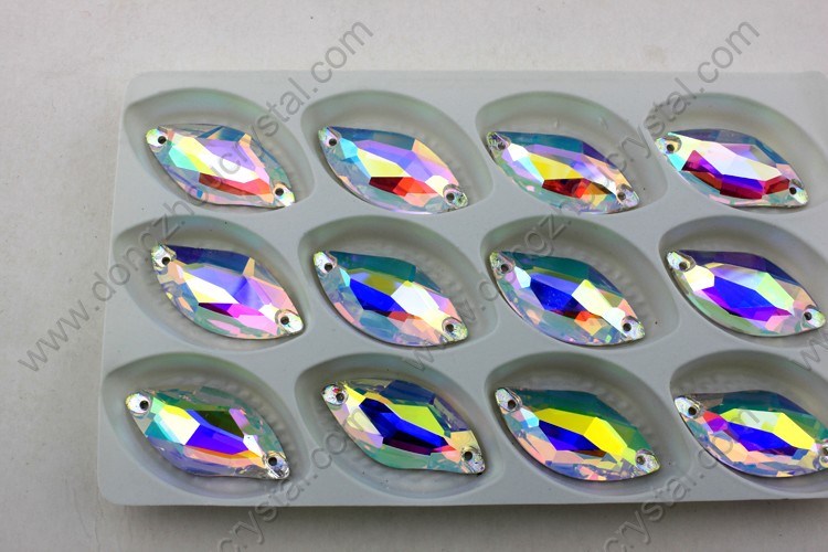 China Wholesale Flat Back Sew on Faceted Glass Beads for Garment Accessory