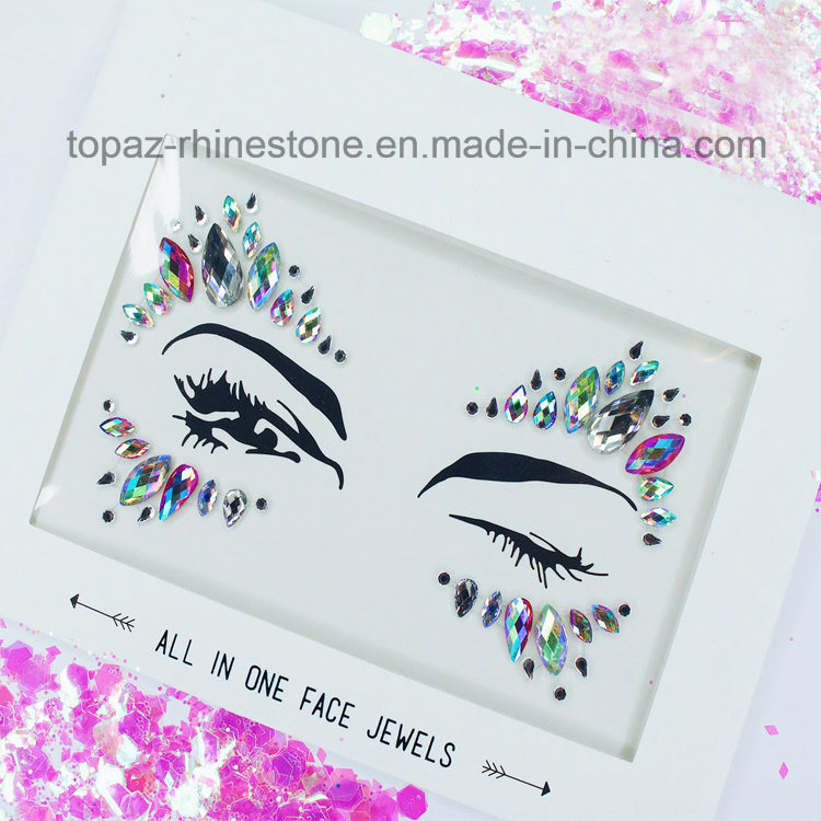 Wholesale Stick on Face Jewels Body Sticker Tattoos Temporary Eye Tattoo Stickers (S084)