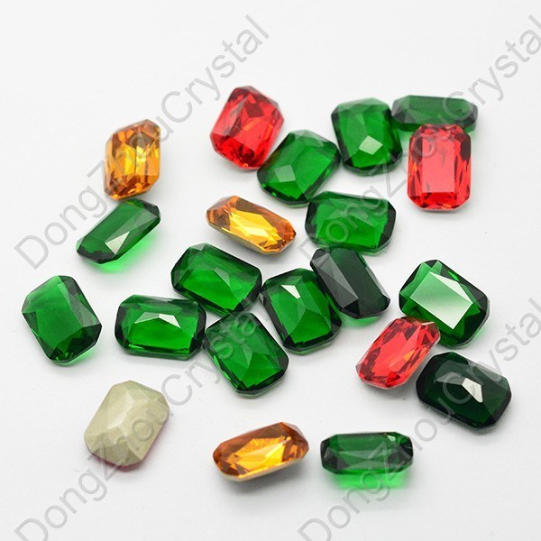 Jewelry Making Loose Stone Dz-3008 Octagon Point Back Crystal Fancy Glass Stone