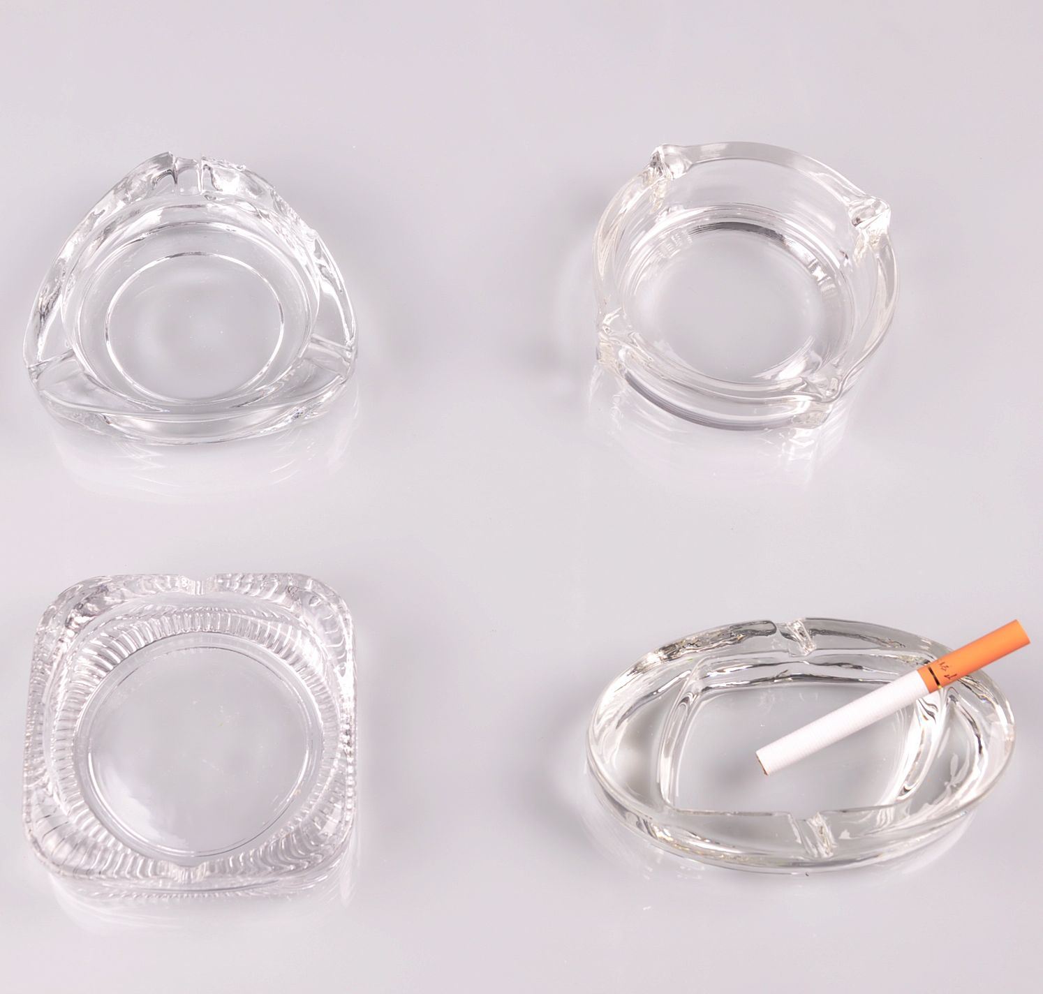 Round Wholesale Clear Glass Ashtray