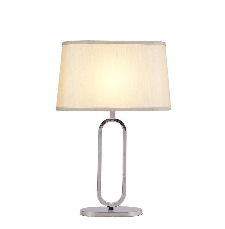 Metal Table Lamp with Fabic Shade (WHT-211)