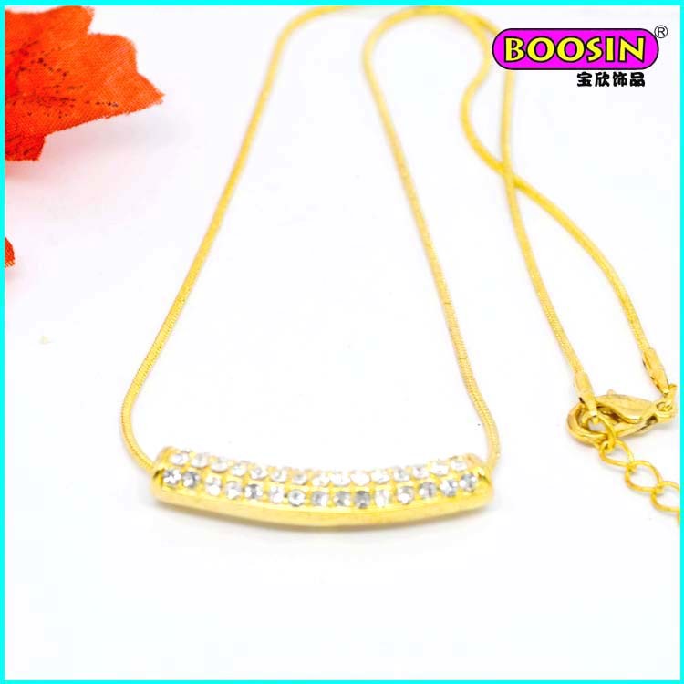 Manufacturer Wholesale 18k Gold Pendant Necklace with Crystal