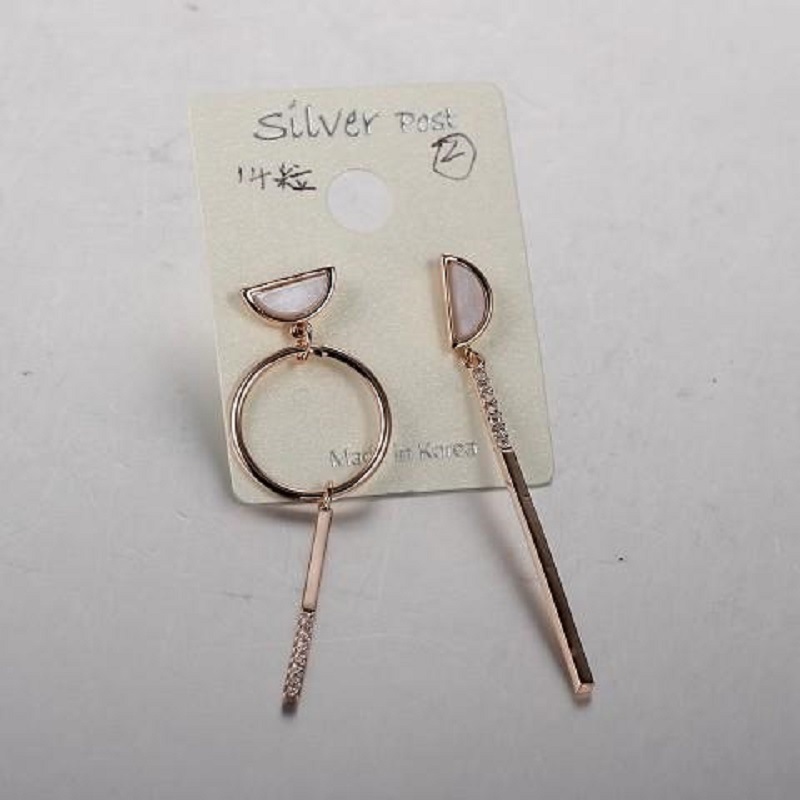 925 Silver Jewelry Left-Right Asymmetry Earrings