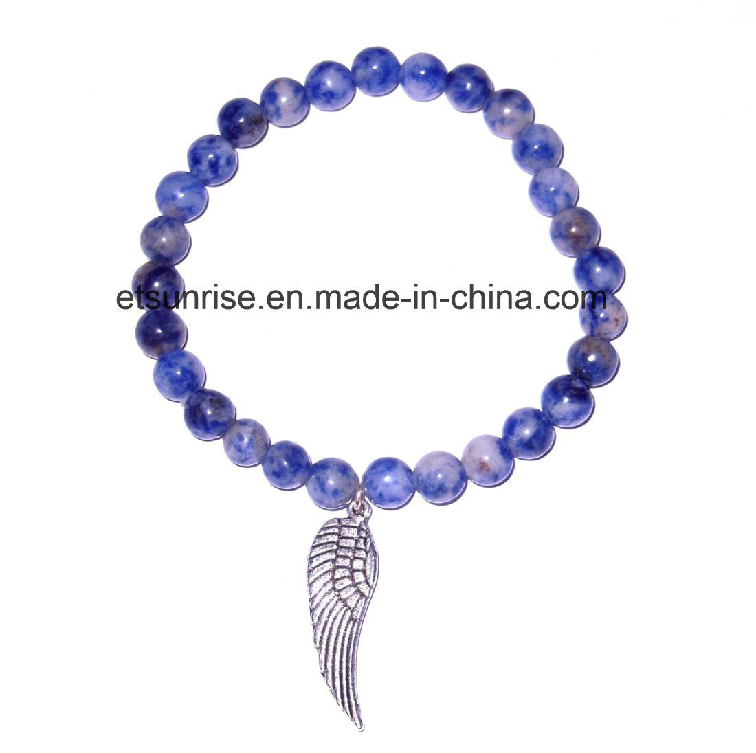 Natural Fashion Crystal Tiger Eye Sodalite Amethyst Beaded Jewelry Chakra Bracelet Bangle