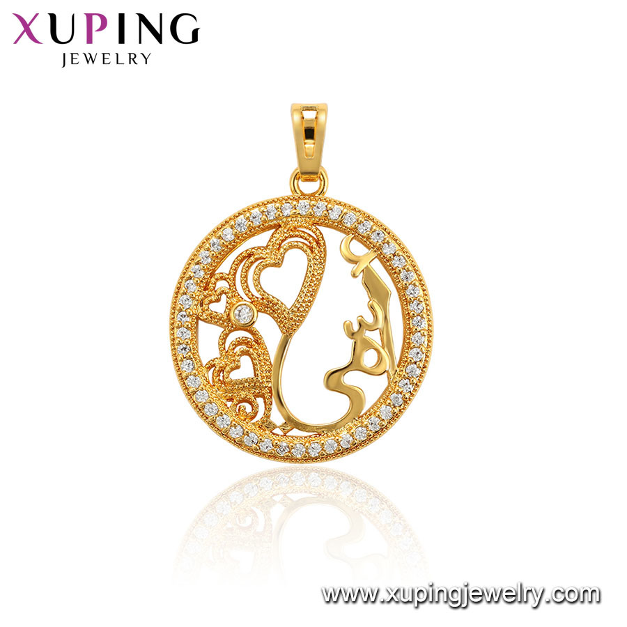 Xuping Fashion Popular 24k Gold-Plated Flower -Shaped Pendant in Environmental Copper