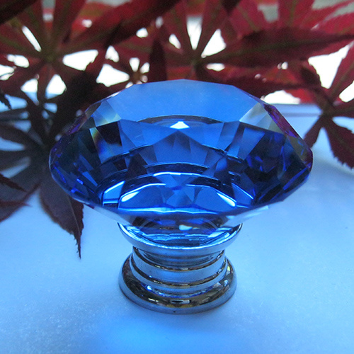 Fresh 50mm Blue Diamond Crystal Furniture Knobs
