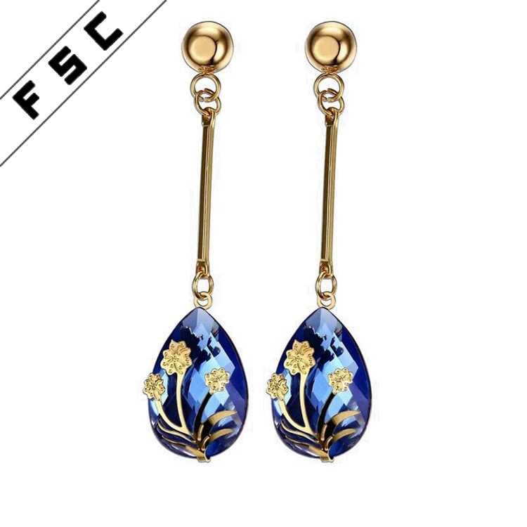Hot Selling Wholesale Fashion Design Gold Plated Brand Earrings for Women
