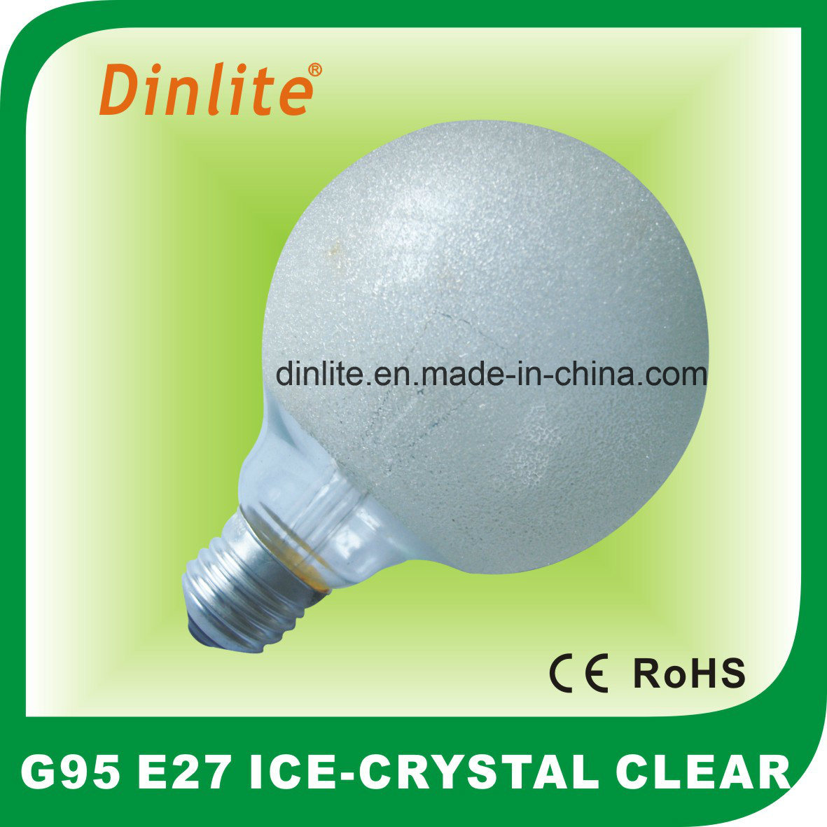 G125-40W 60W 75W 100W Ice- Crystal Clear Incandescent Bulb