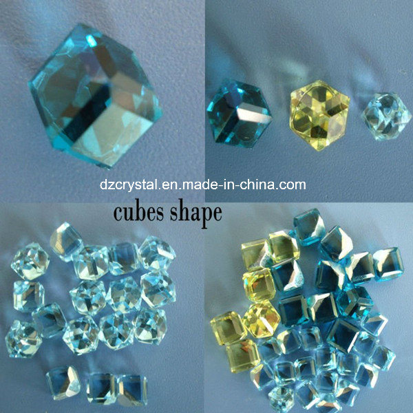 China Factory Decorative Cube Shape Crystal Beads for Jewelry Making