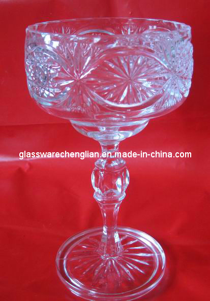 Crystal Stemware Glass Candle Holder with Elegant Design (ZT-HG39)
