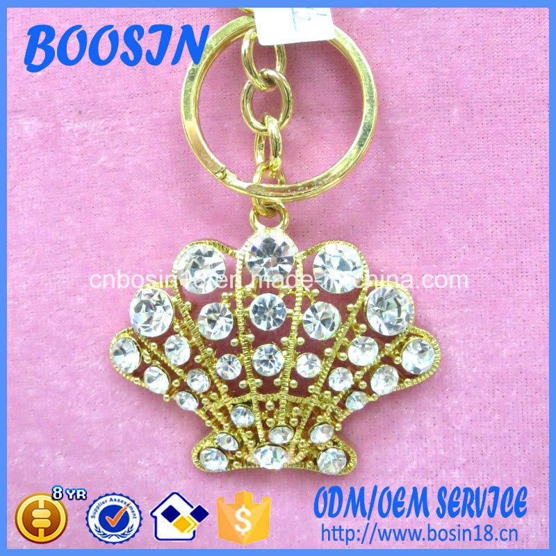 Fashion Crystal Crown Pendant Coin Holder Keychain