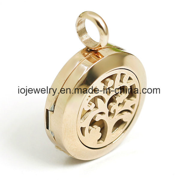 Gold Plated Jewelry Findings Glass Magnet Locket Pendant