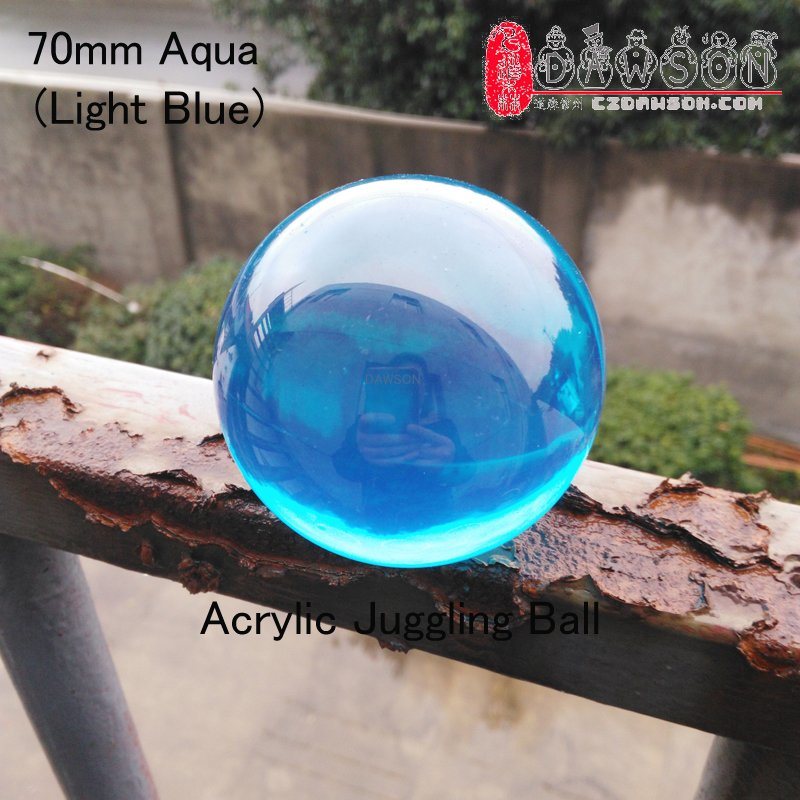 Dsjuggling 70mm Blue Acrylic Contact Magic Juggling Ball, Aqua, Light Blue, Deep Blue