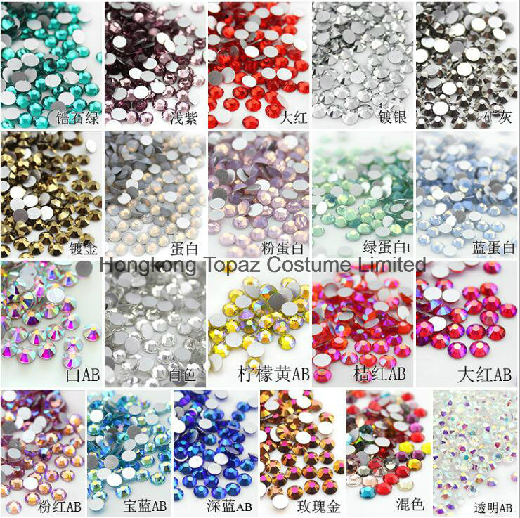 Full Set Colors Ss20 5mm Crystal Beads Flat Back Crystal Rhinestones (FB-ss20 multi colors)