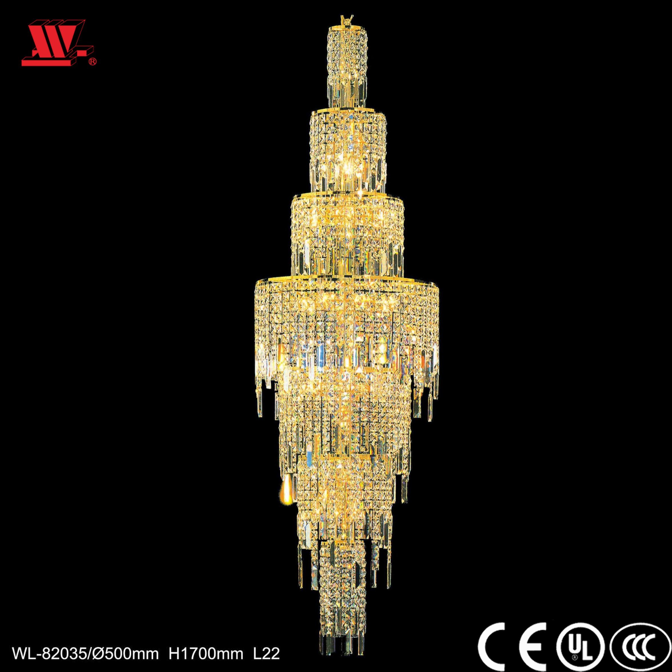 Crystal Chandelier with Glass Chains Wl-82035
