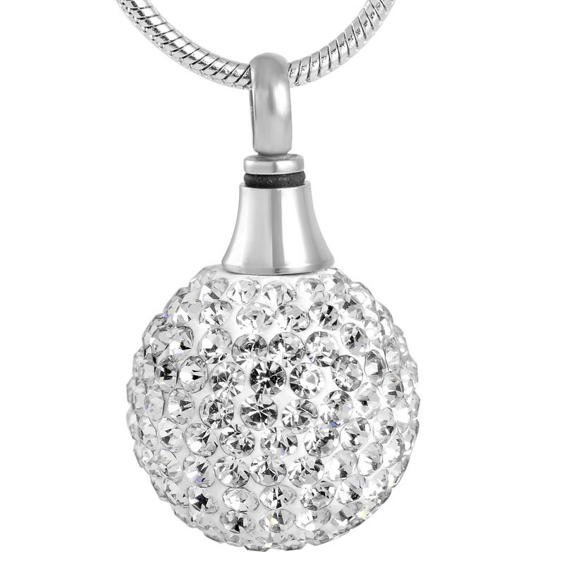 Popular Women Accessories Jewelry Crystals Mini Ball Cremation Pendant