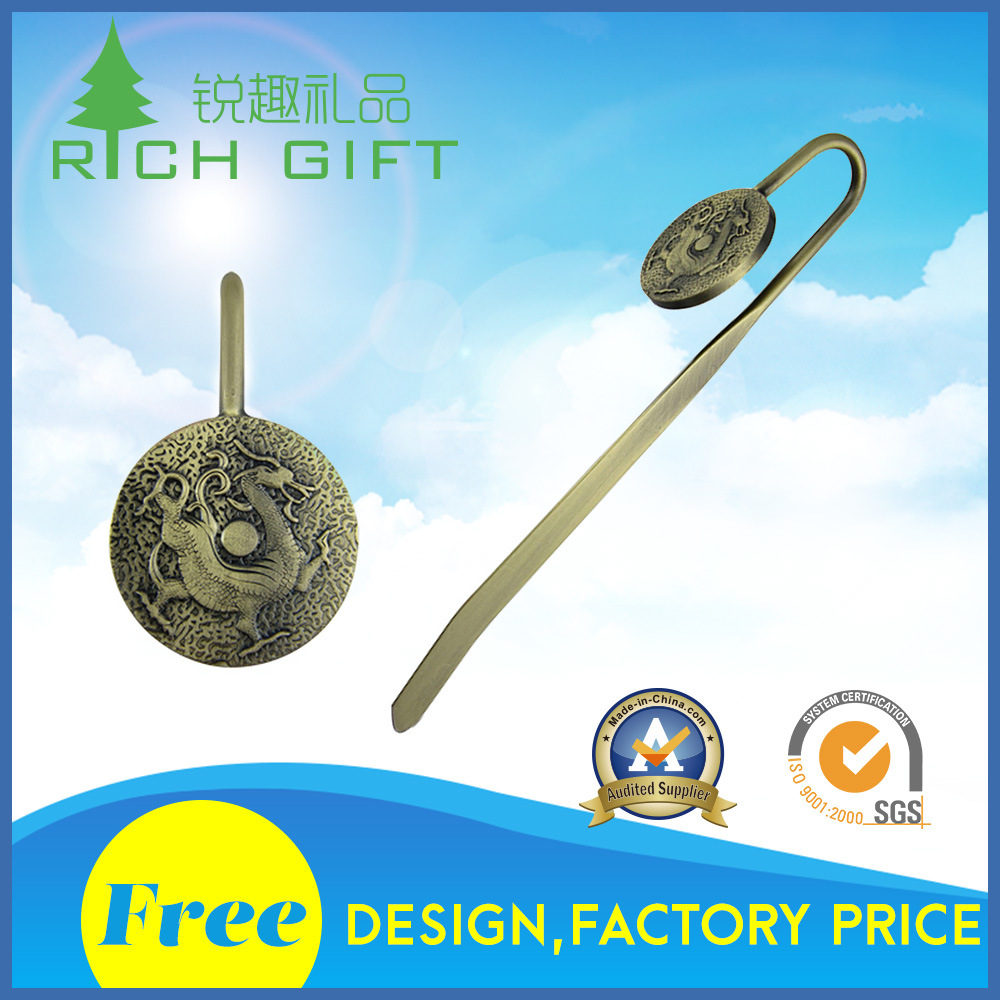 Logo Printed Custom Design Metal Bookmarks for Business Gifts