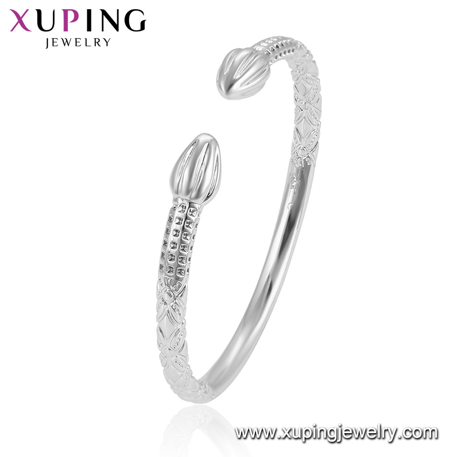 52003 Fashion Zircon Simple Design Adjustable Gold-Plated Jewelry Bangle for Women