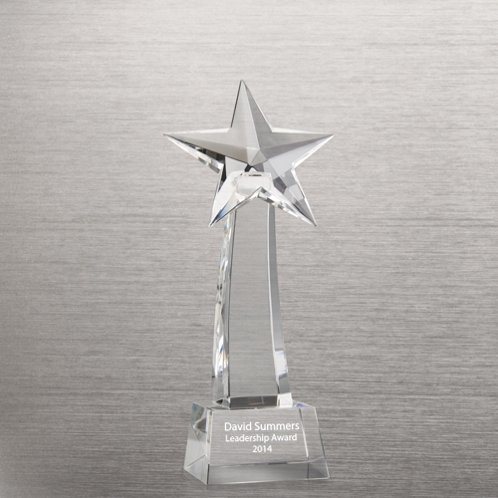 Shooting Star Optical Crystal Trophy for Recognizing Awards (#71917)