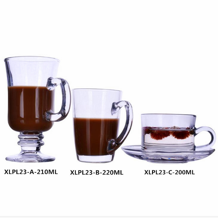 European Coffee Cups Transparent Glass Cups Latte Cup