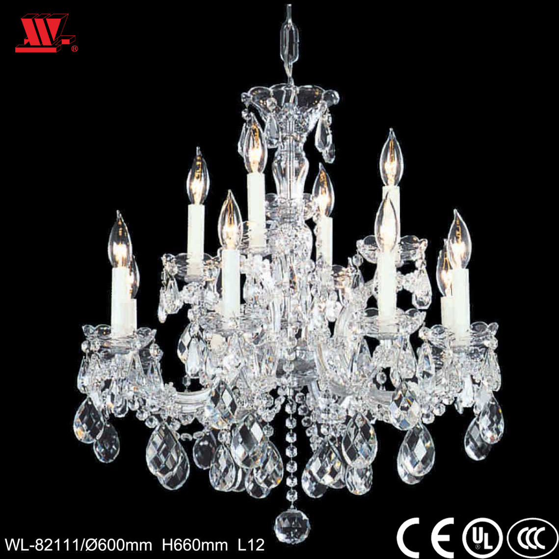 Crystal Chandelier with Glass Chains Wl-82111