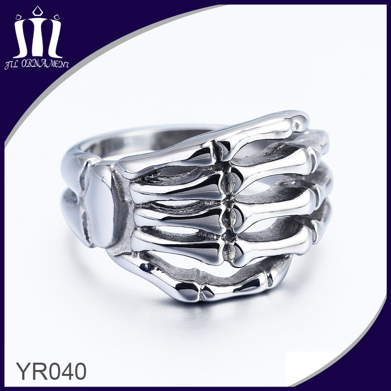 Yr040 Popularstainless Stel Ring Ghost Hand Ring for Decoration