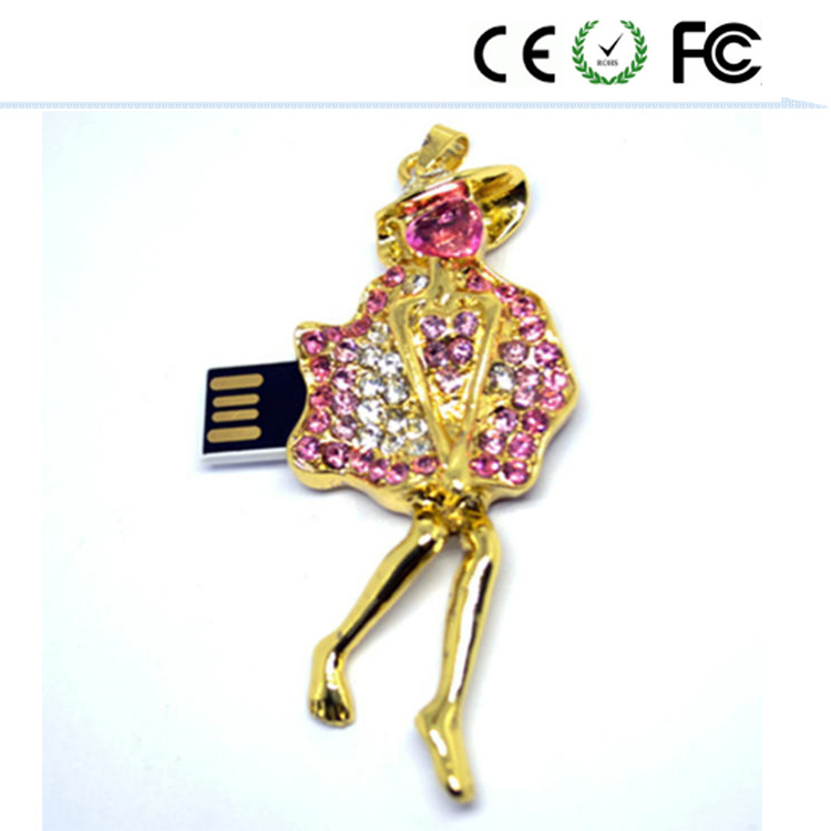 Jewelry USB Ballet-Dancer Jewelry USB Flash Drive Pendrive