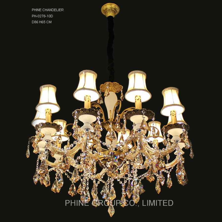 Phine 10 Arms Modern Swarovski Crystal Decoration Pendant Lighting Fixture Lamp Chandelier Light