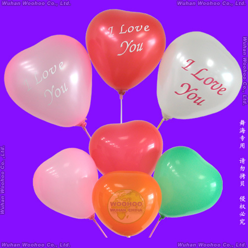 Inflatable Rubber Helium Heart Shaped Balloon for Carnivals