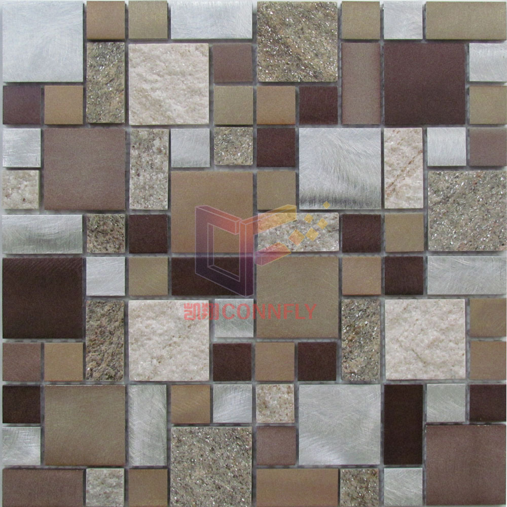 Quartz Mix Aluminium Mosaic Tile (CFA98)