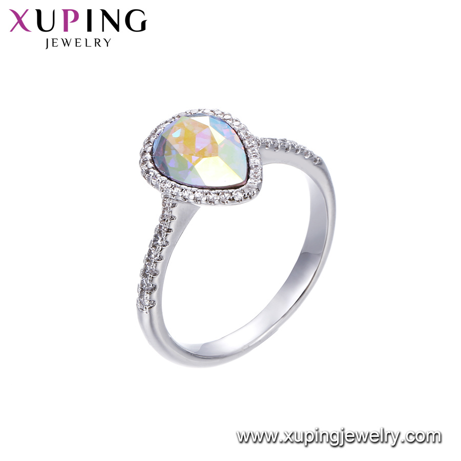Xuping Heart Wing Custom Imitation Cubic Zirconia Engagement Rings for Women Crystals From Swarovski
