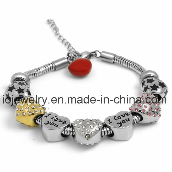 Italy Jewelry Love Heart Beads Bracelet