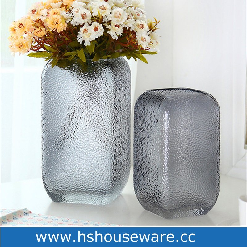 Square Cloured Glass Vase