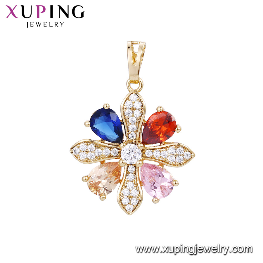 32898 Xuping Top Grade Large Brass Jewelry Vogue Cross Religion Pendant Fake Gold Jewelry