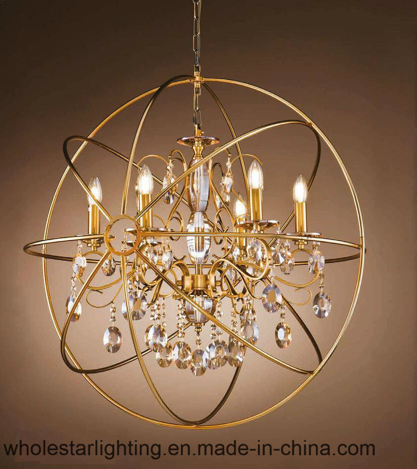 Earth Chandelier Lamp with Crystal Beads (WHG-805)